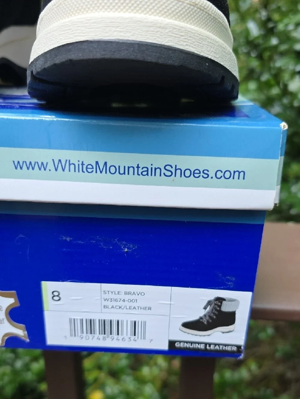 White Mountain Black Suede Lace-Up Faux-Shearling Boot - Picture 2 of 9